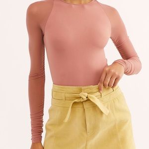 Free People Scrunch Sleeve Seamless (Copper Rose)
